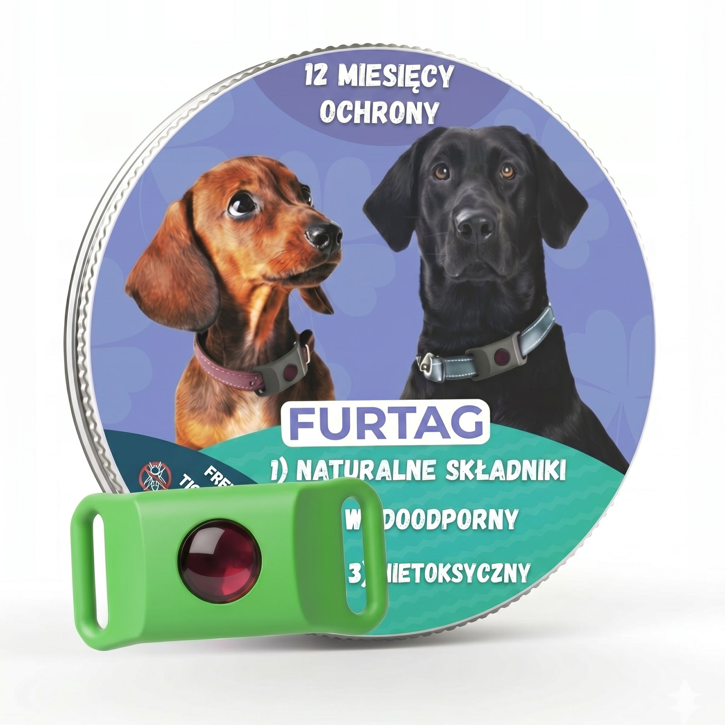 FurTag - Natychmiast chroń swojego psa przed kleszczami i pchłami | 12 miesięcy ochrony