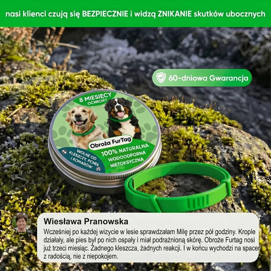 Obroża Furtag - Chroń swojego psa przed kleszczami | 8 miesięcy ochrony